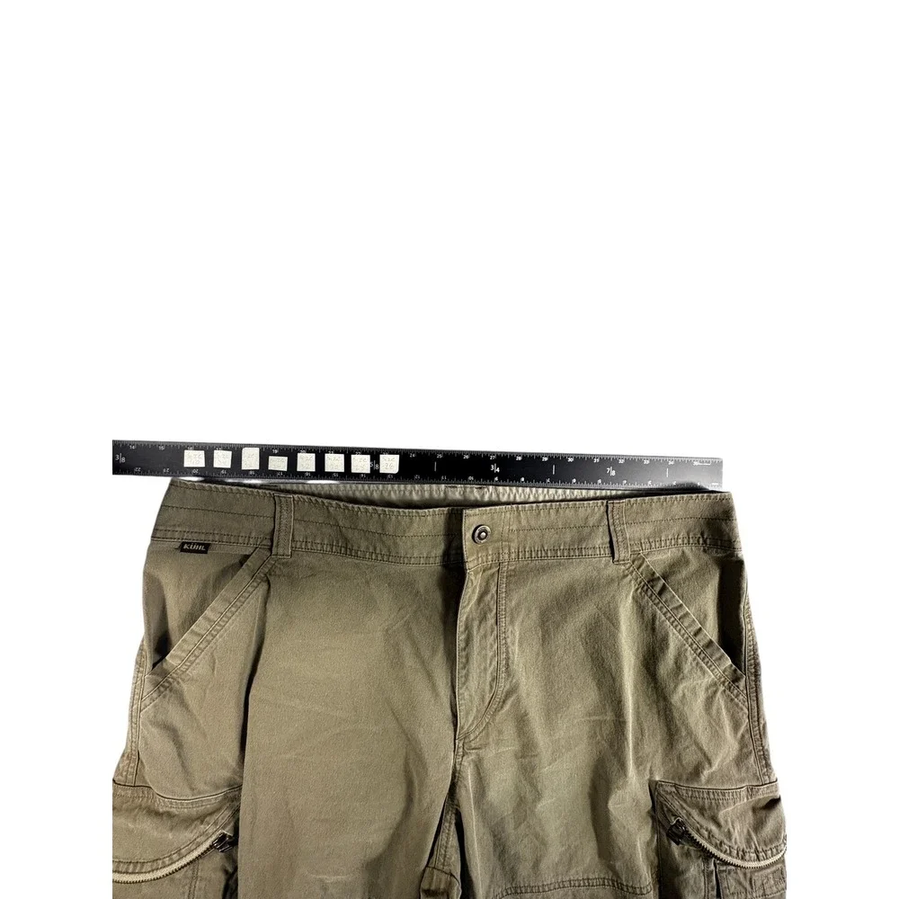 Kuhl Cargo Shorts Men's 40 Olive Green Pockets Rugged Durable Workwear Hiking